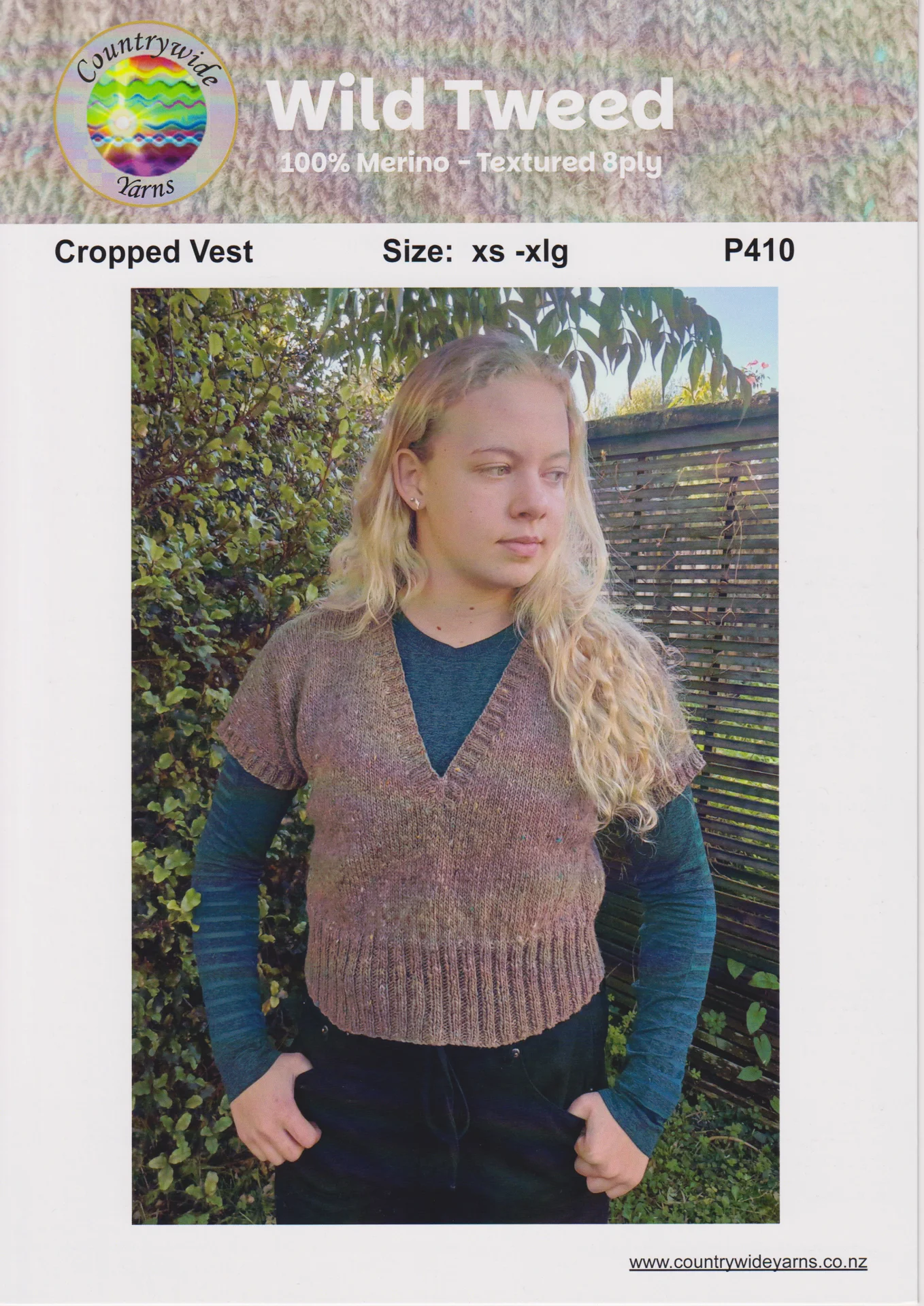 Countrywide Pattern P410 8 Ply Crop Vest