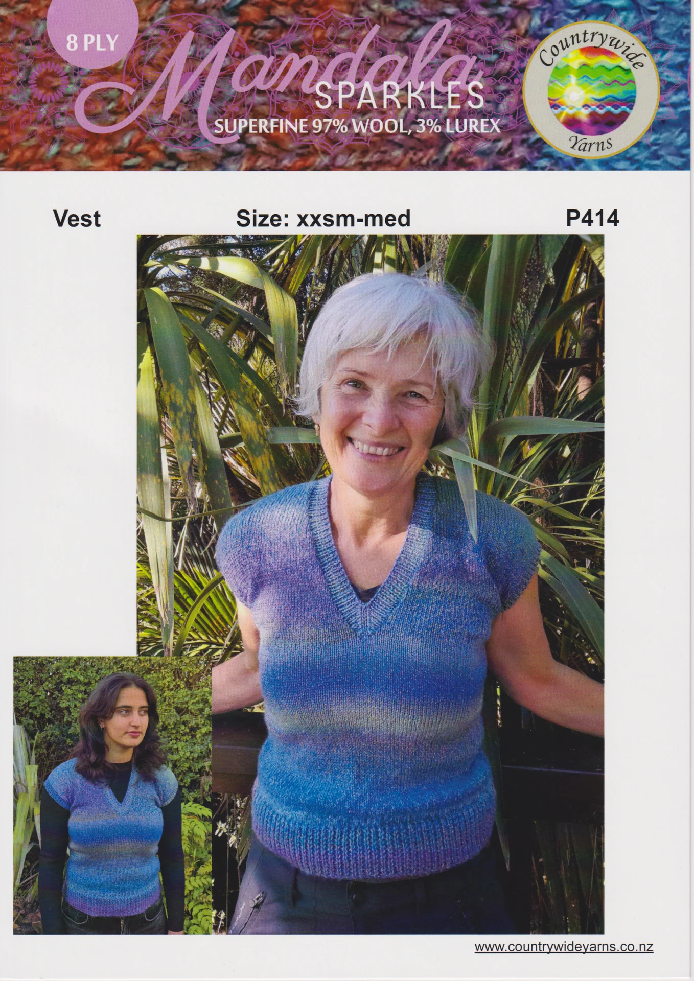 Countrywide Pattern P414 8 Ply Lady Vest