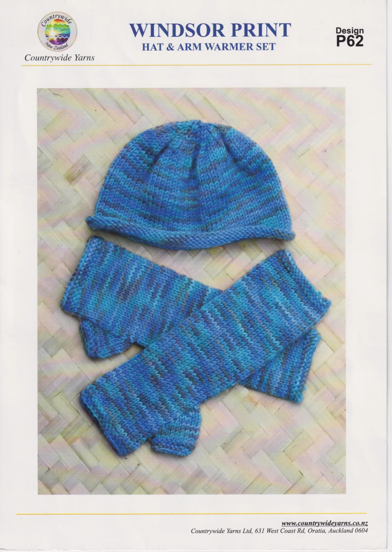 Countrywide Pattern P62 Windsor Hat and Arm Warmer Set 8 Ply