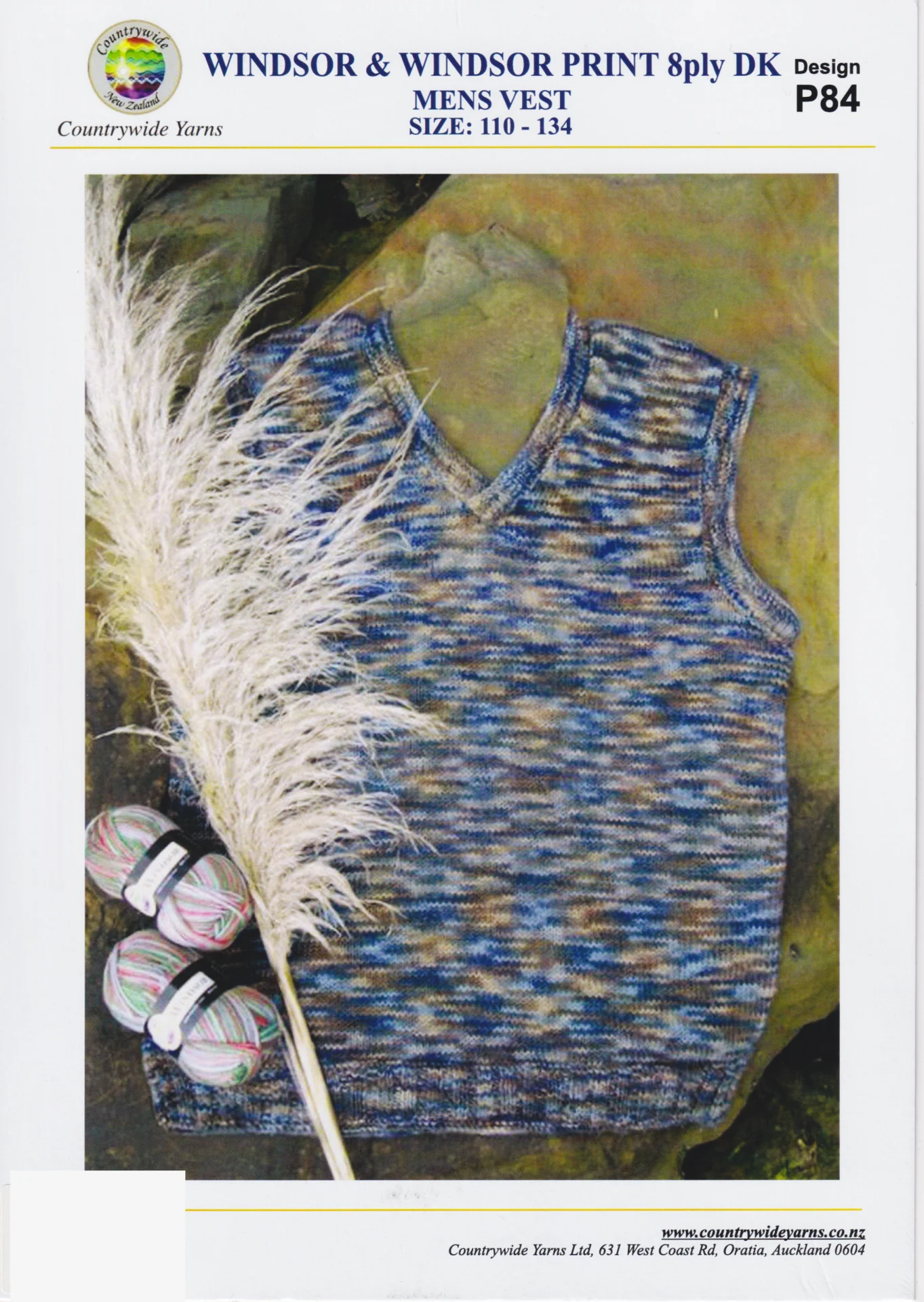 Countrywide Pattern P84 8 Ply Windsor Mens Vest