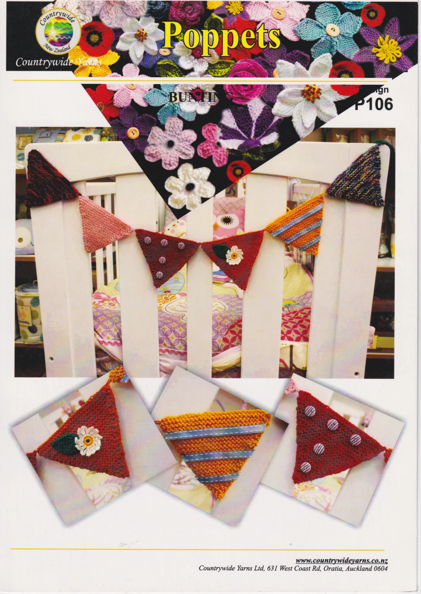 Countrywide Pattern Poppets Bunting P106