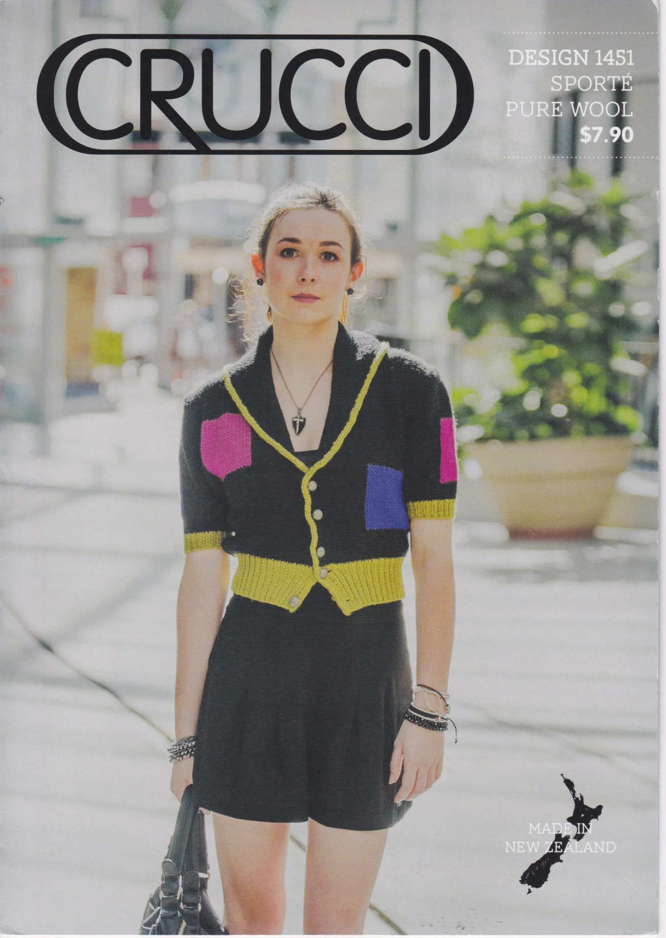 Crucci Pattern 1451 Sporte Cropped Cardigan
