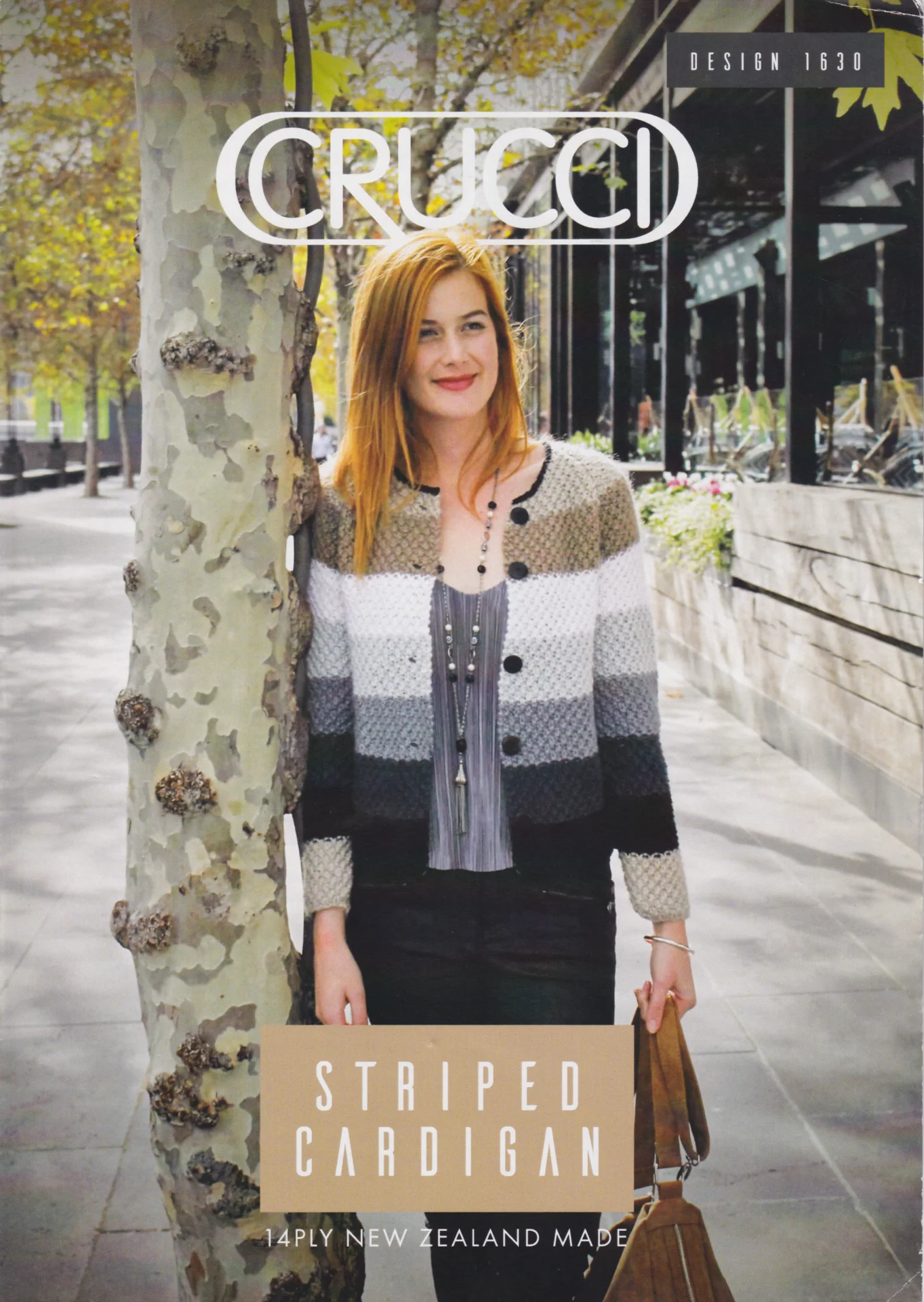 Crucci Pattern 1630 14 Ply Striped Cardigan