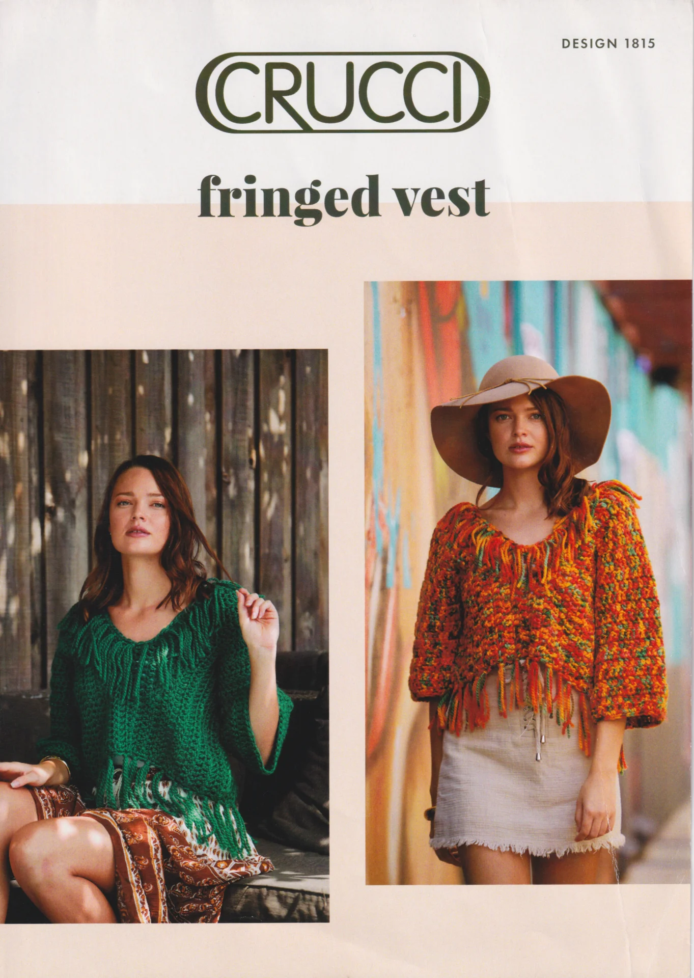 Crucci Pattern 1815 Fringed Vest