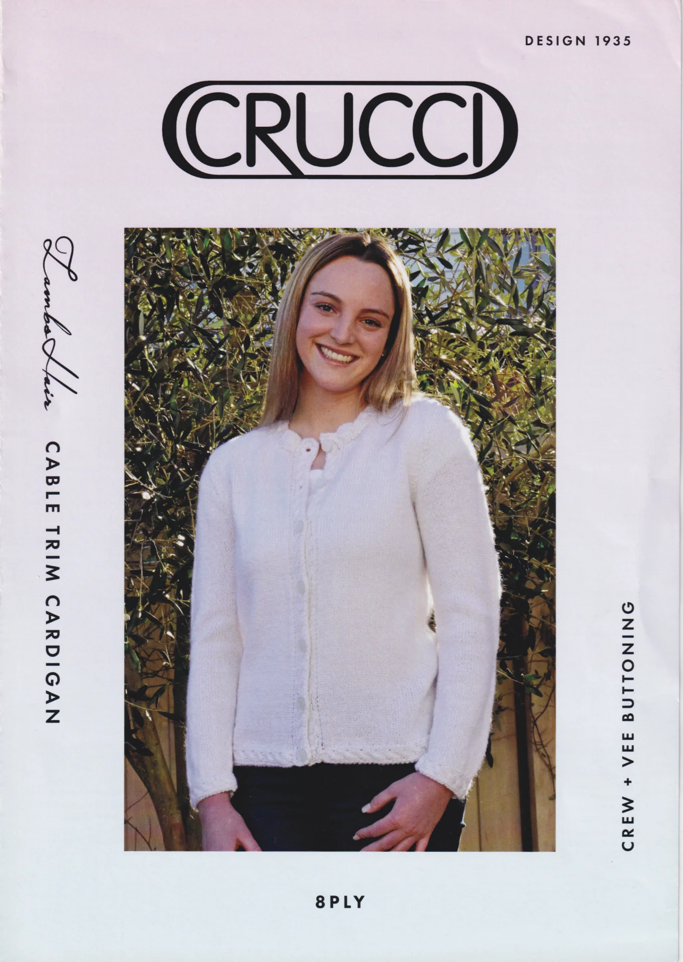 Crucci Pattern 1935Women 8 Ply Cardigan