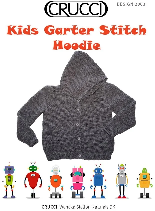 Crucci Pattern 2003 Kids Dk Garter Stitch Hoodie