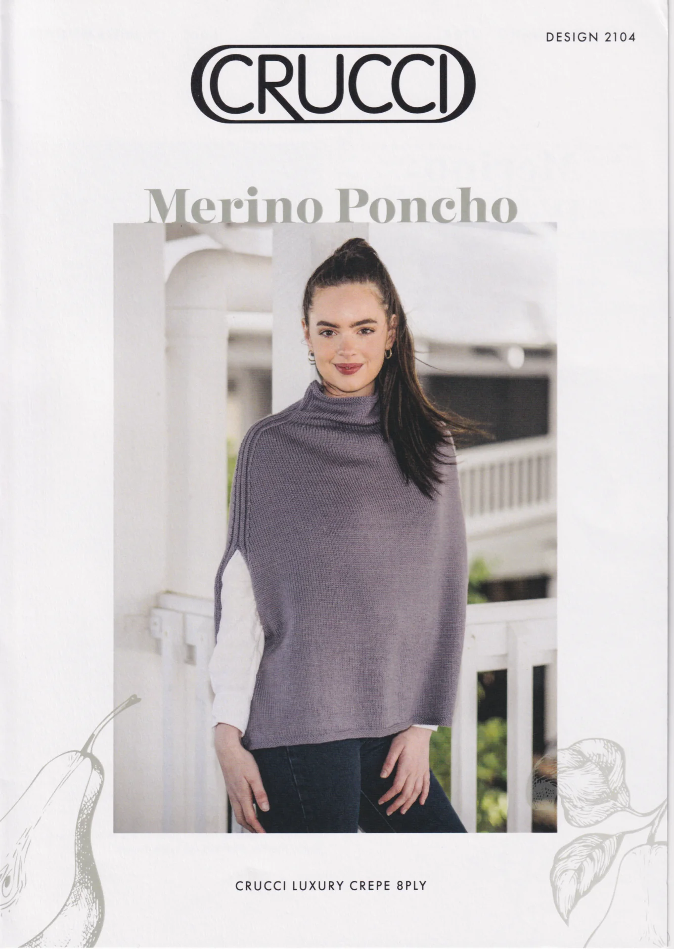 Crucci Pattern 2104 8 Ply Merino Poncho