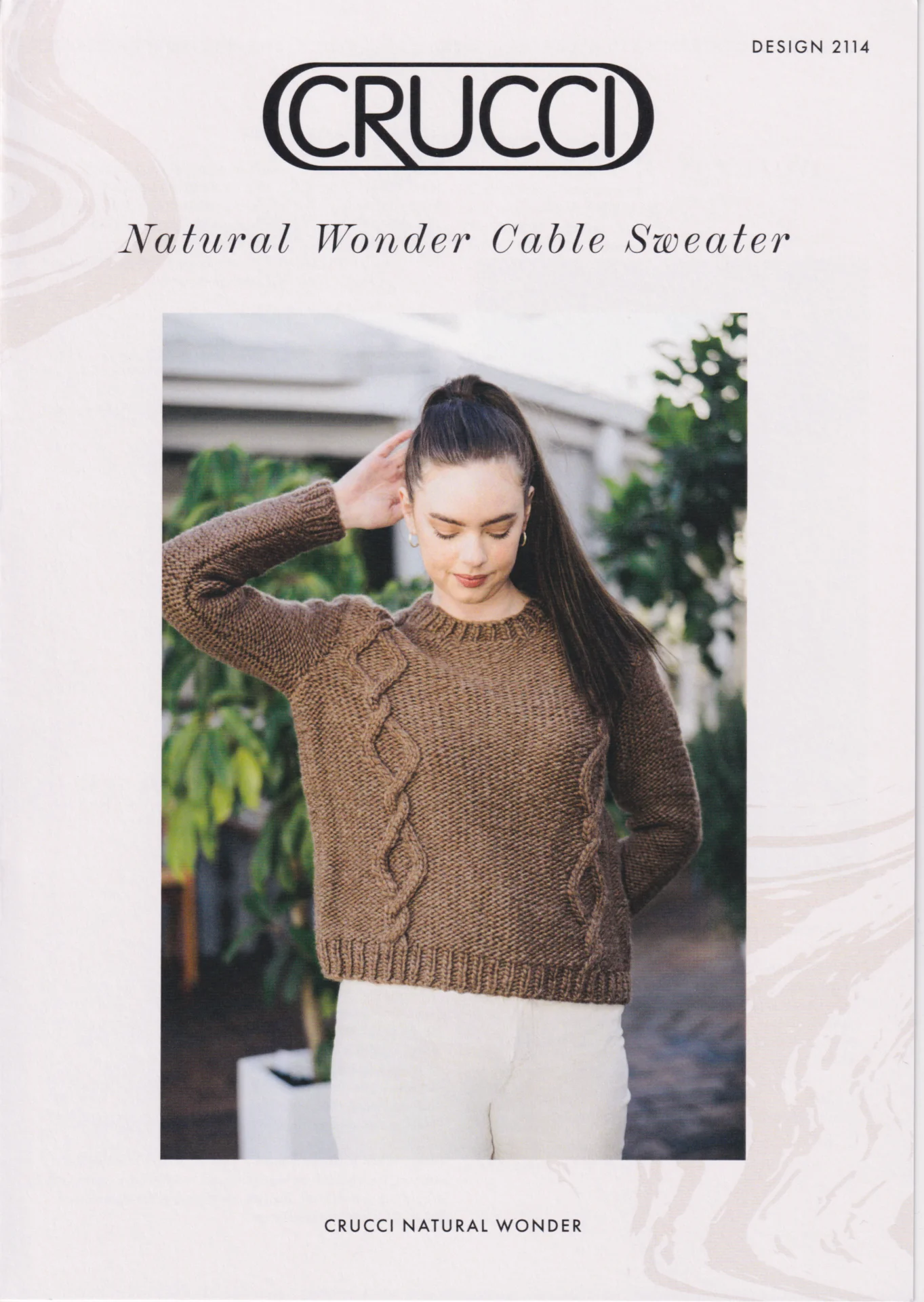 Crucci Pattern 2114 Natural Wonder Cable Sweater