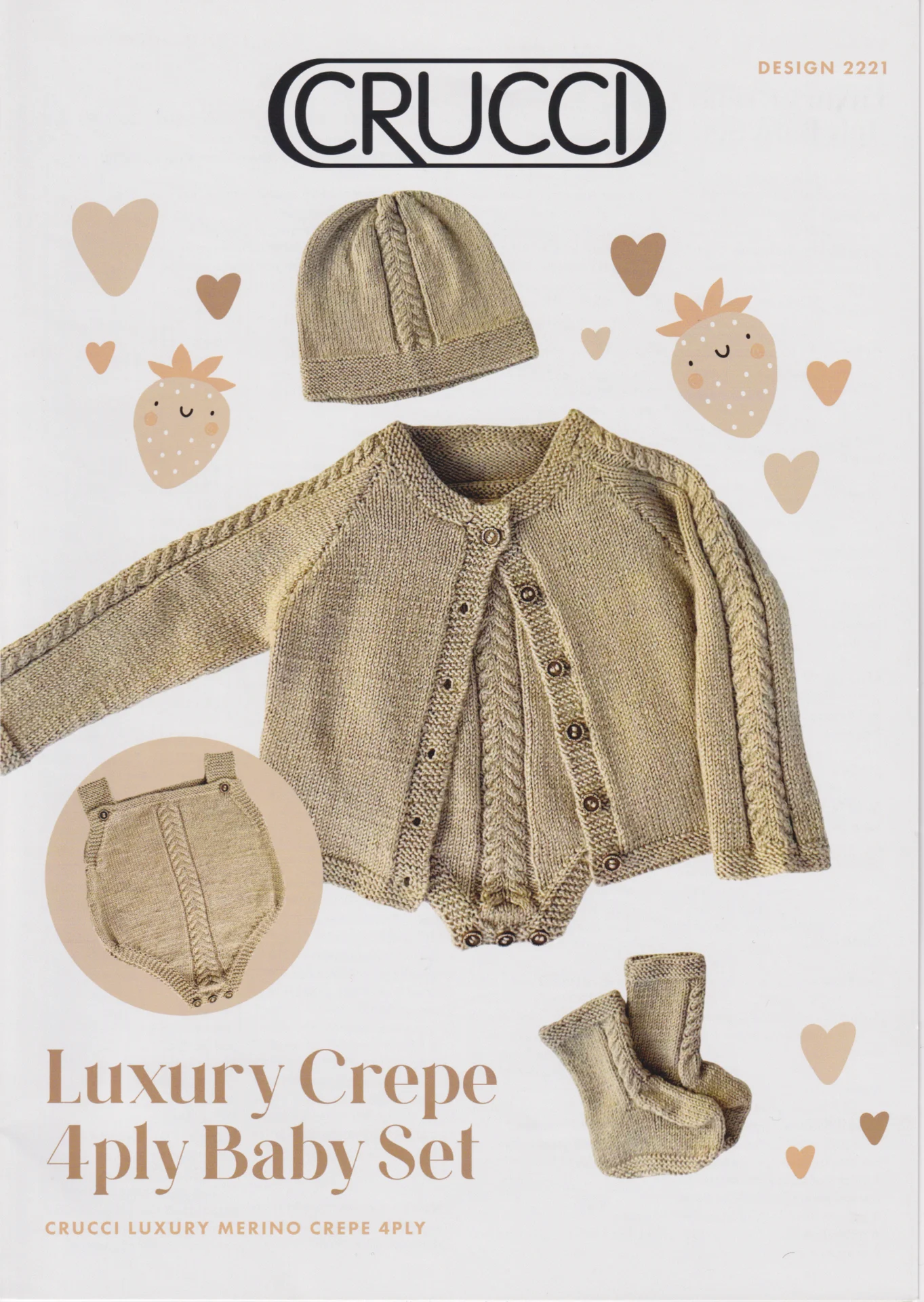Crucci Pattern 2221 4 Ply Baby Set