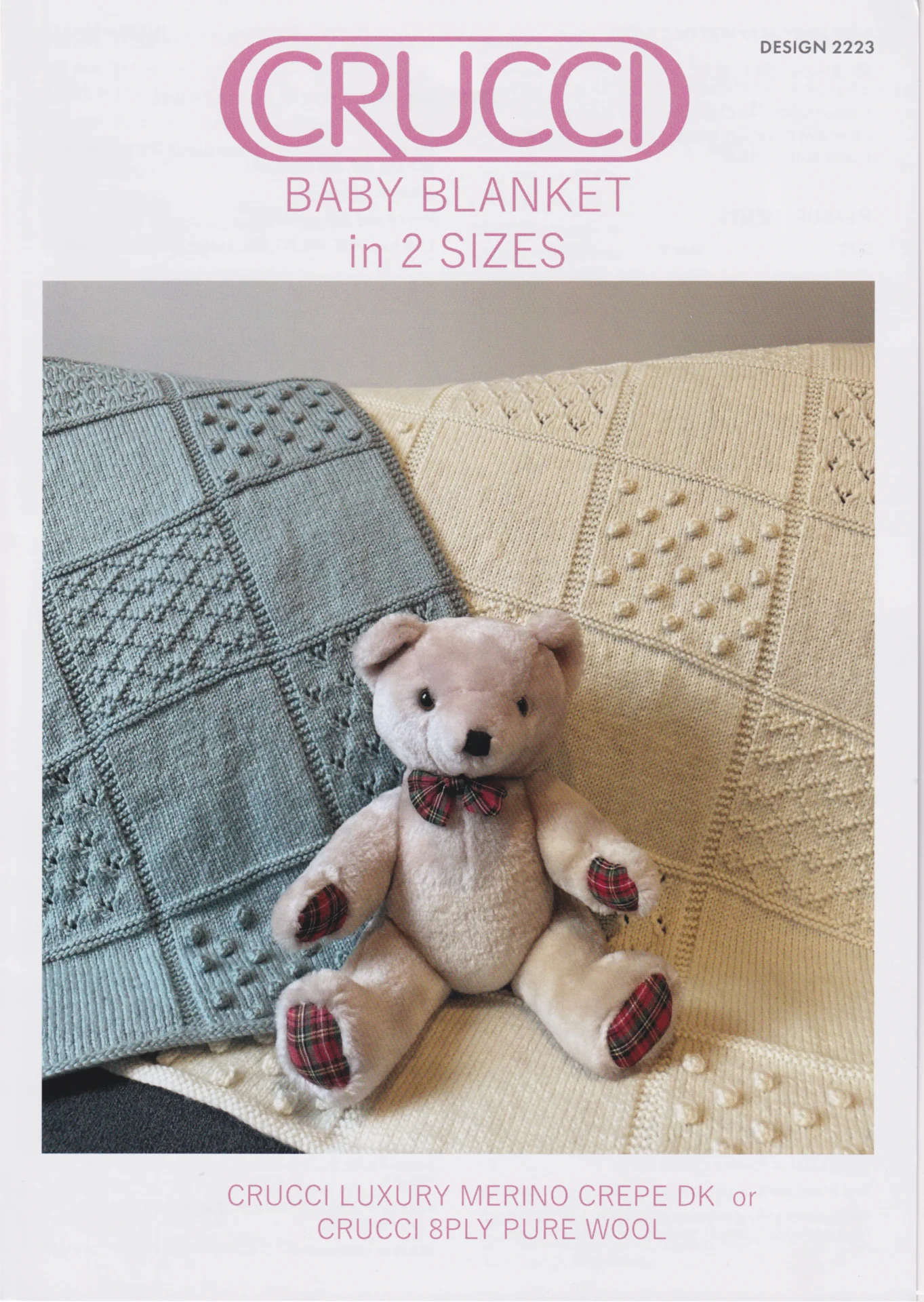 Crucci Pattern 2223 Baby Blanket 8 Ply