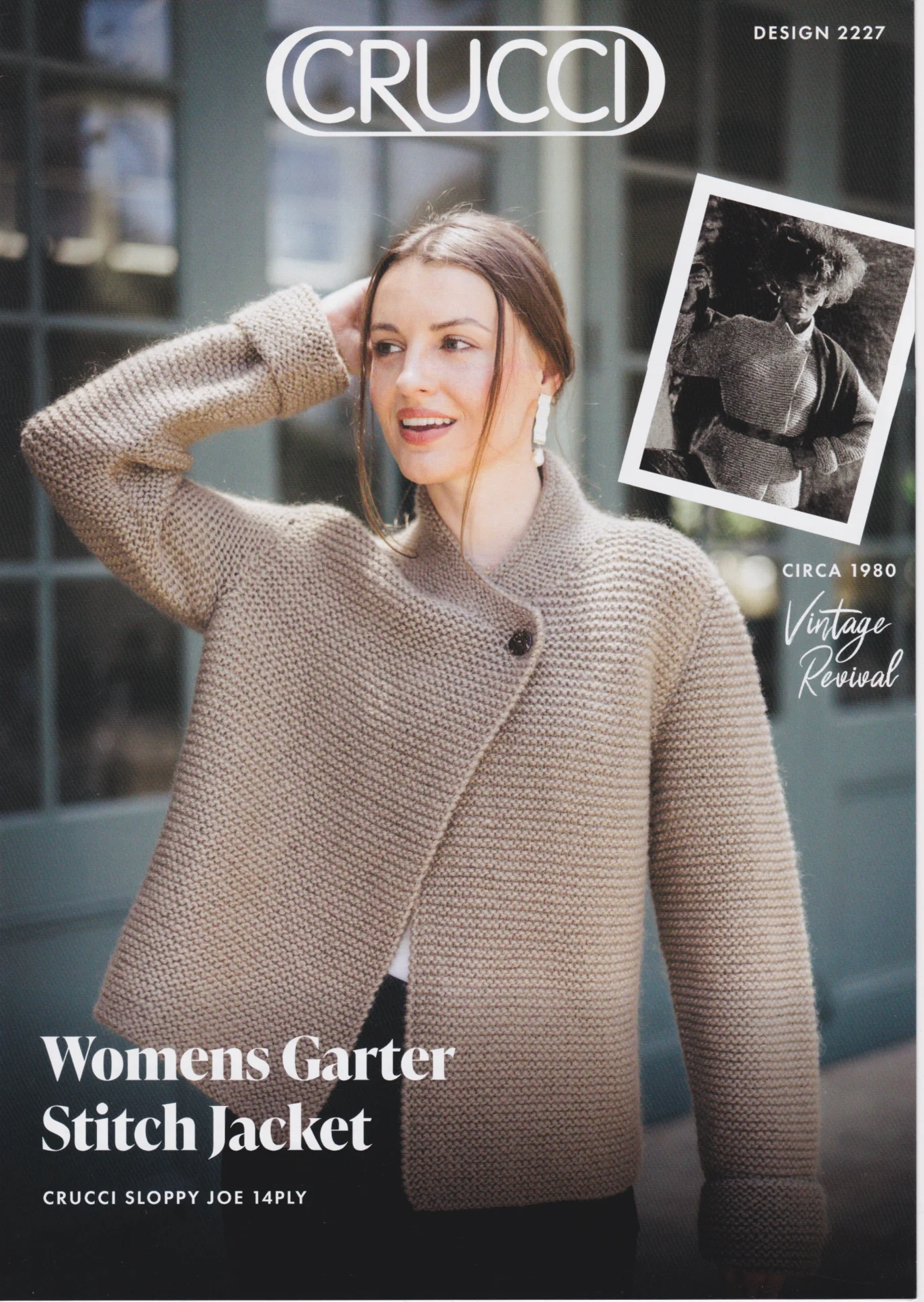 Crucci Pattern 2227 14 Ply Women's Garter Stitch Jacket