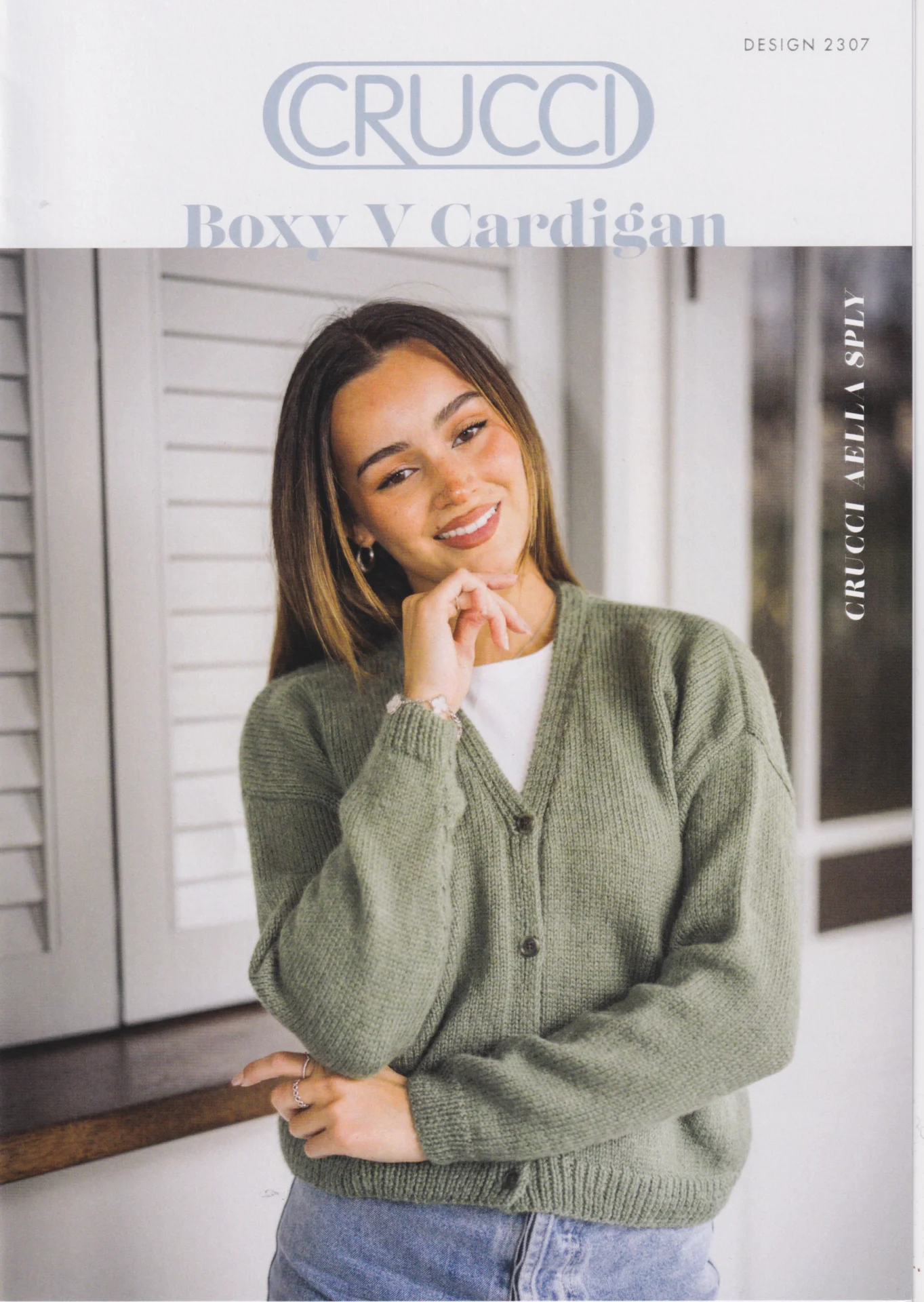 Crucci Pattern 2307 8 Ply Boxy Cardigan