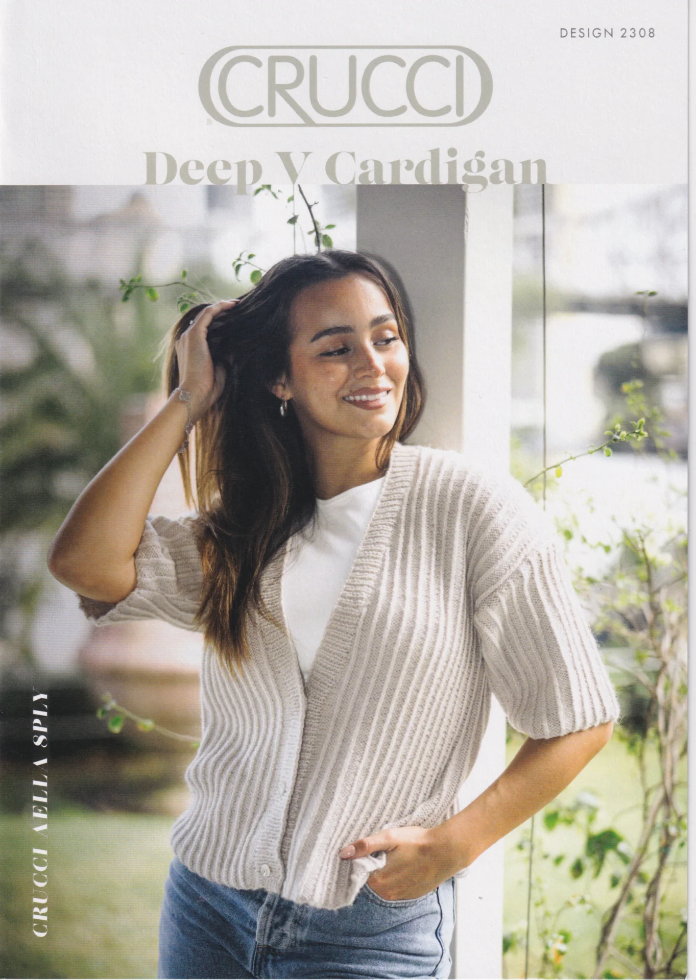 Crucci Pattern 2308 8 Ply Deep V Cardigan