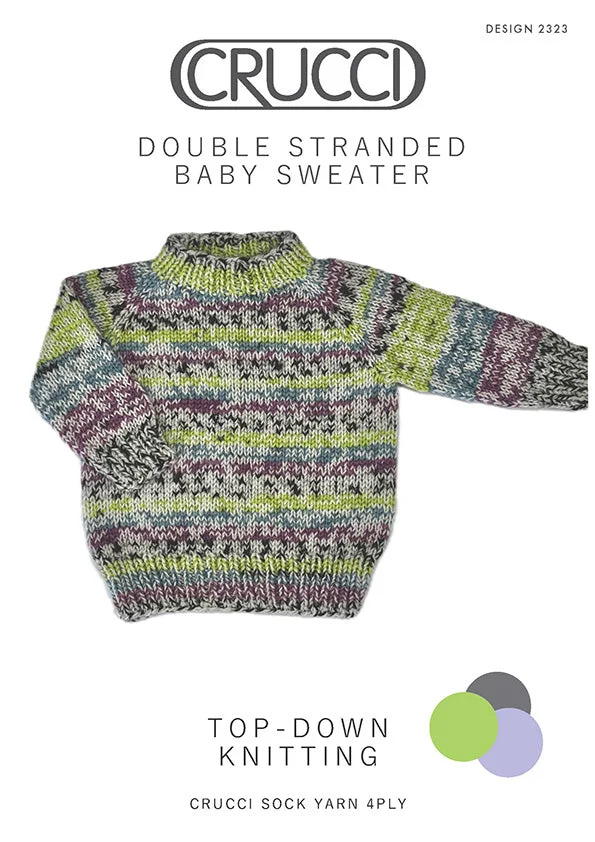 Crucci Pattern 2323 Baby Sweater 4 Ply