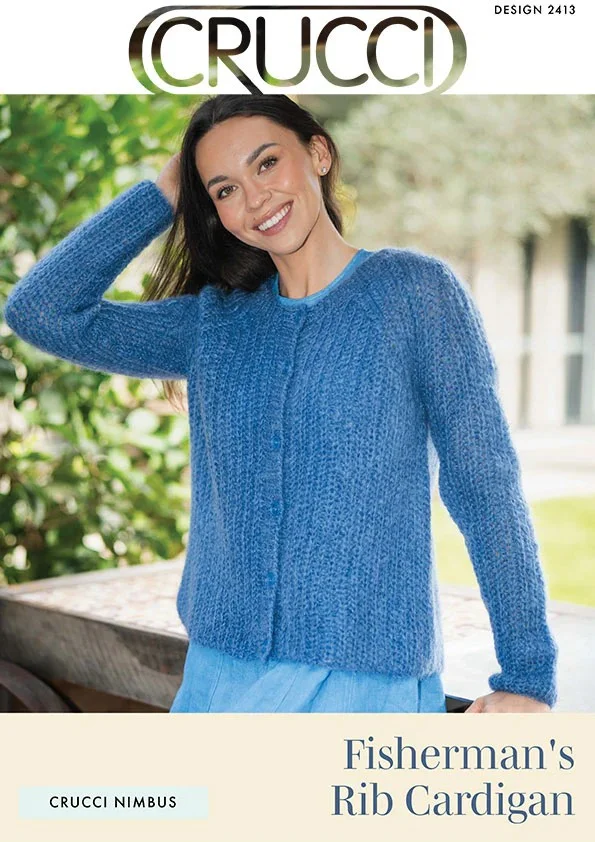 Crucci Pattern 2413 Nimbus Rib Cardigan