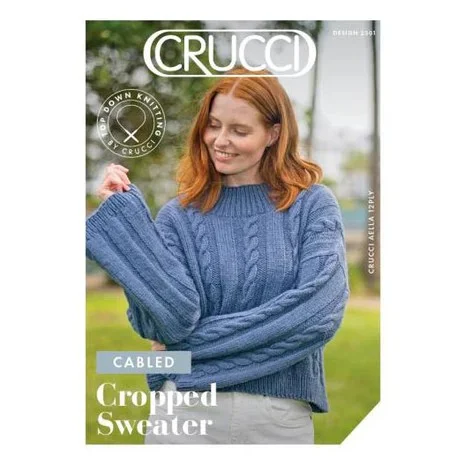 Crucci Pattern 2501 12ply Cable Cropped Sweater