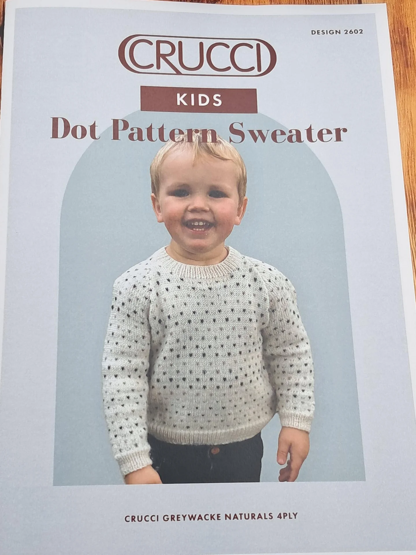 Crucci Pattern 2602 4 Ply Kids Dot Sweater