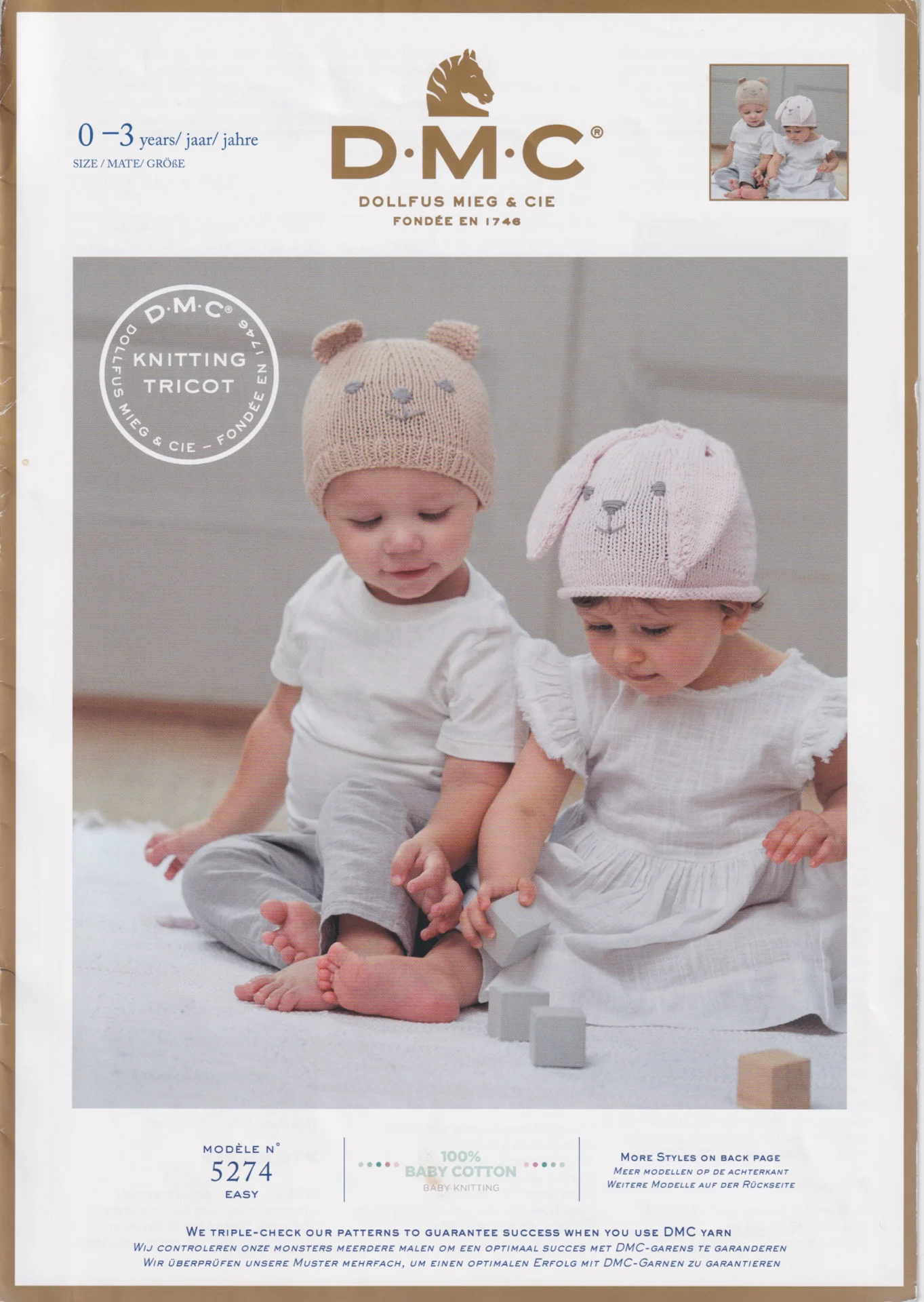 DMC Baby Cotton Hats 5274