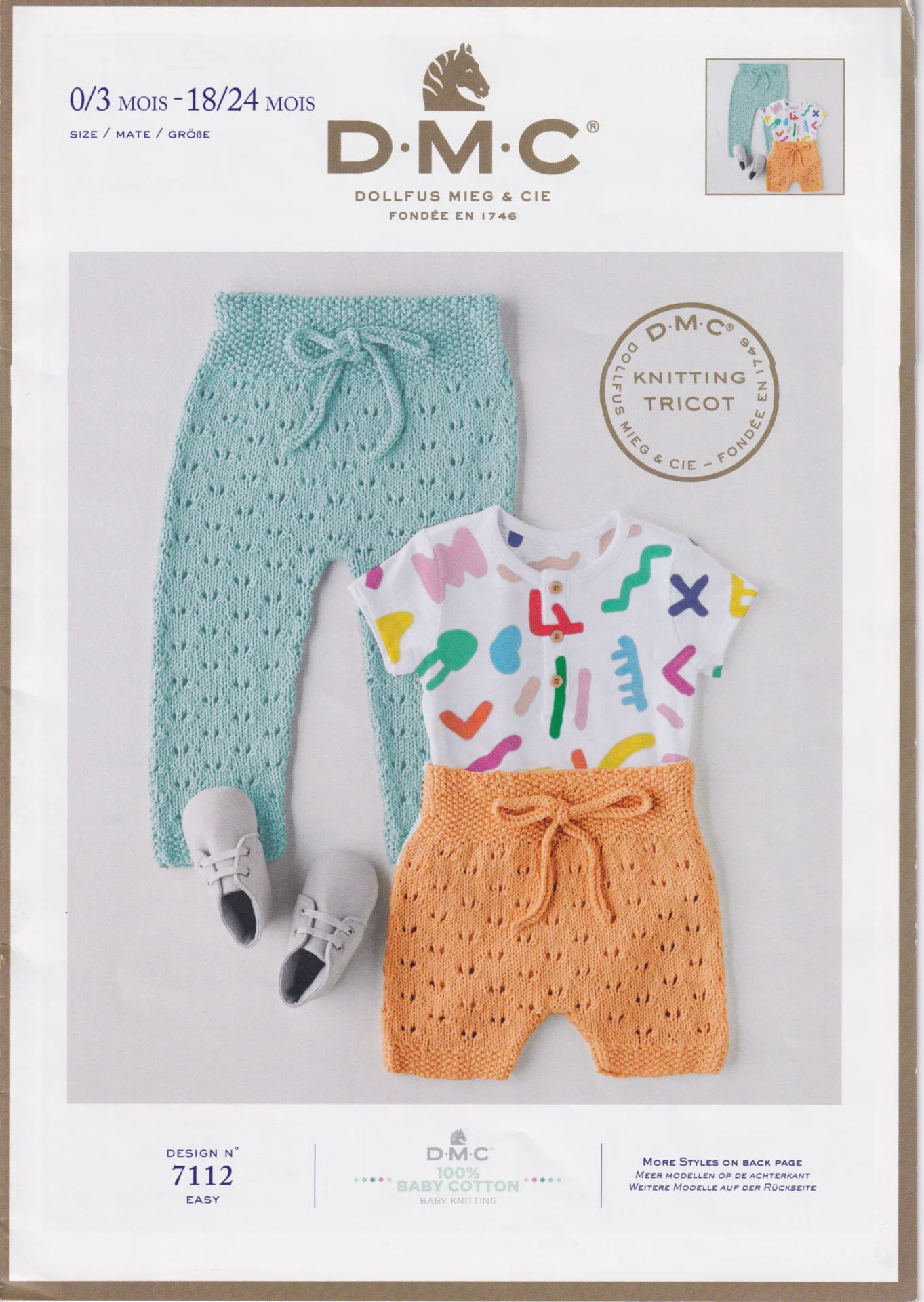 DMC Pattern Baby Cotton 7112 Pants