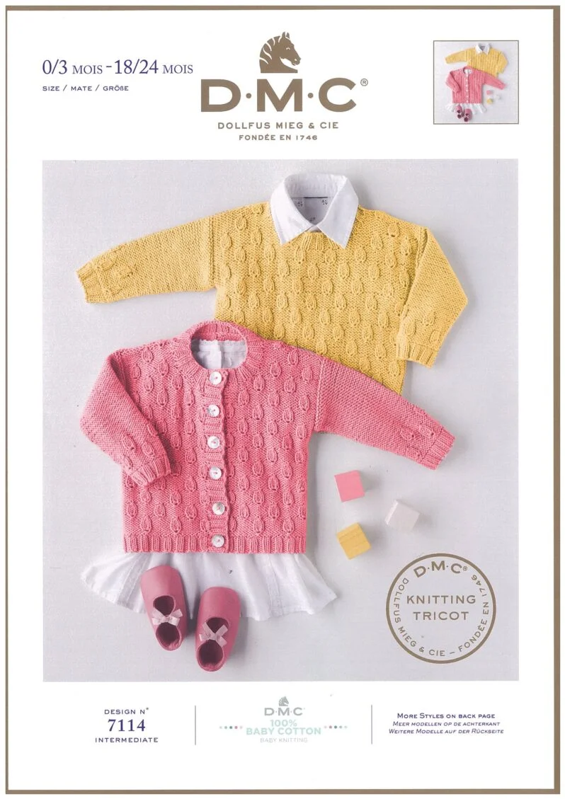DMC Pattern Baby Cotton 7114cardi