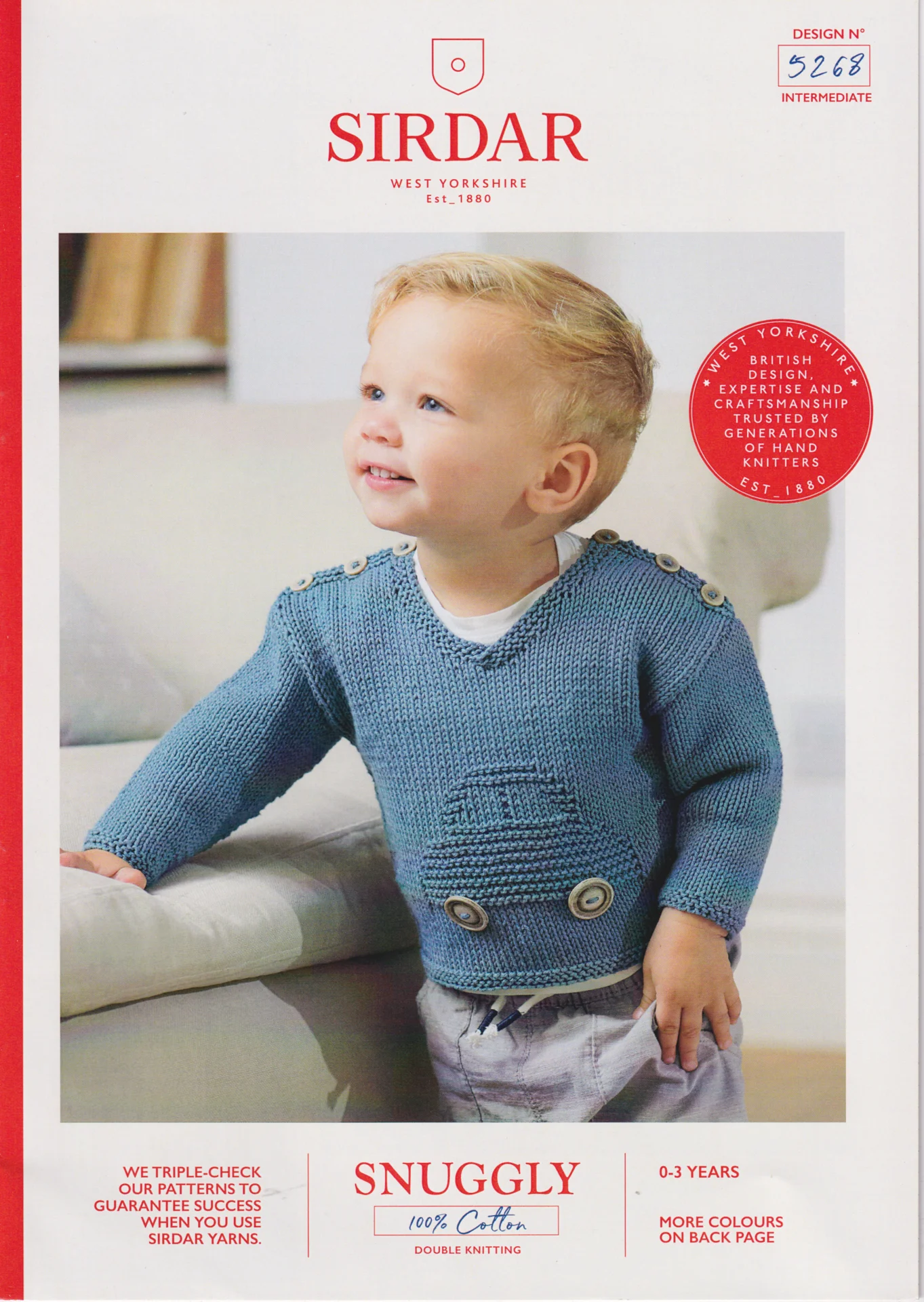 DMC Pattern Baby Cotton Car Sweater