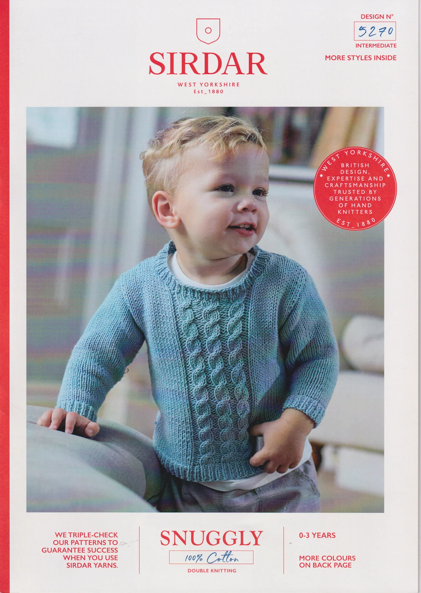 DMC Pattern Baby Cotton Sweater and Tank Top 8 Ply