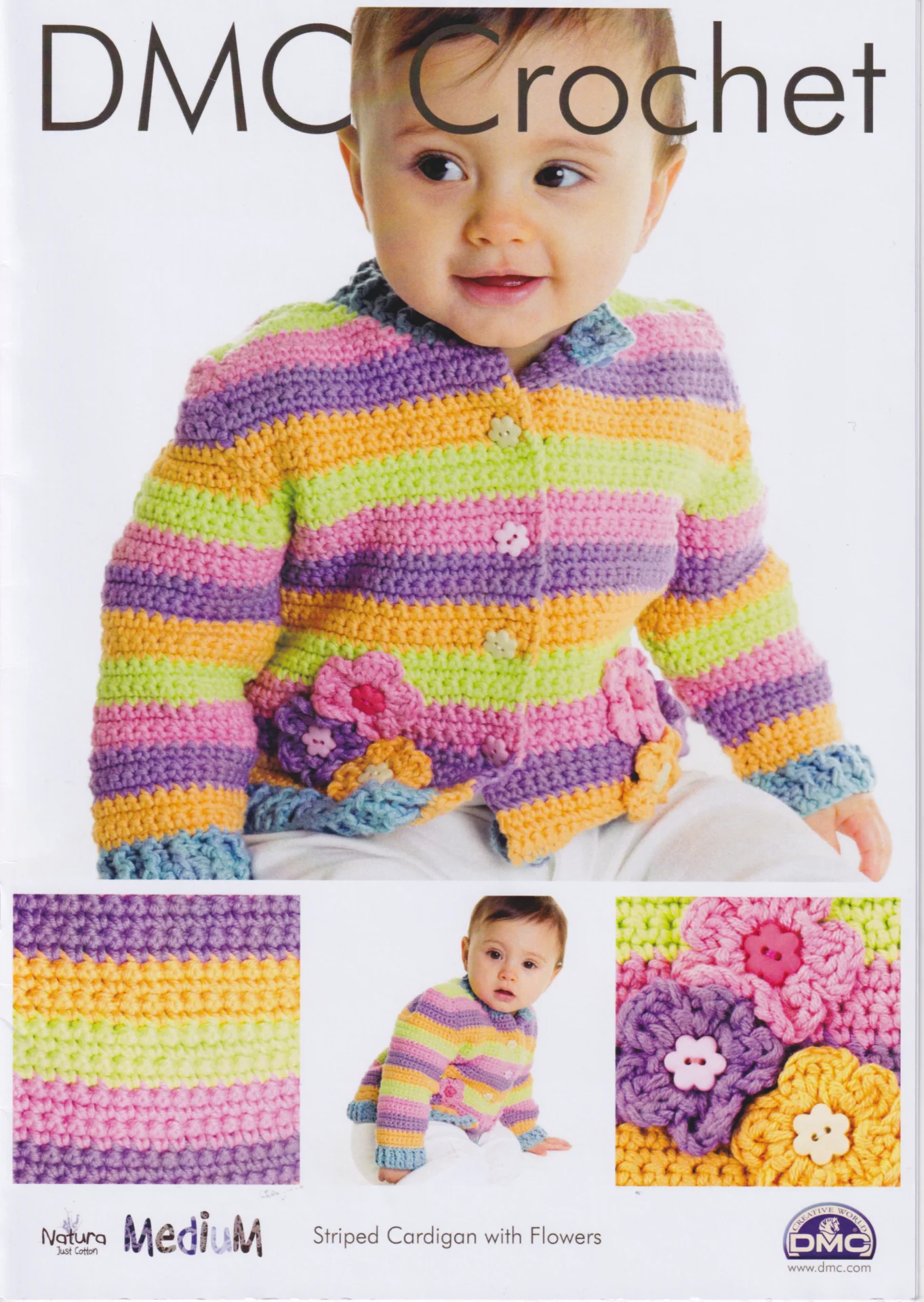 DMC Pattern Crochet Striped Cardi Kd