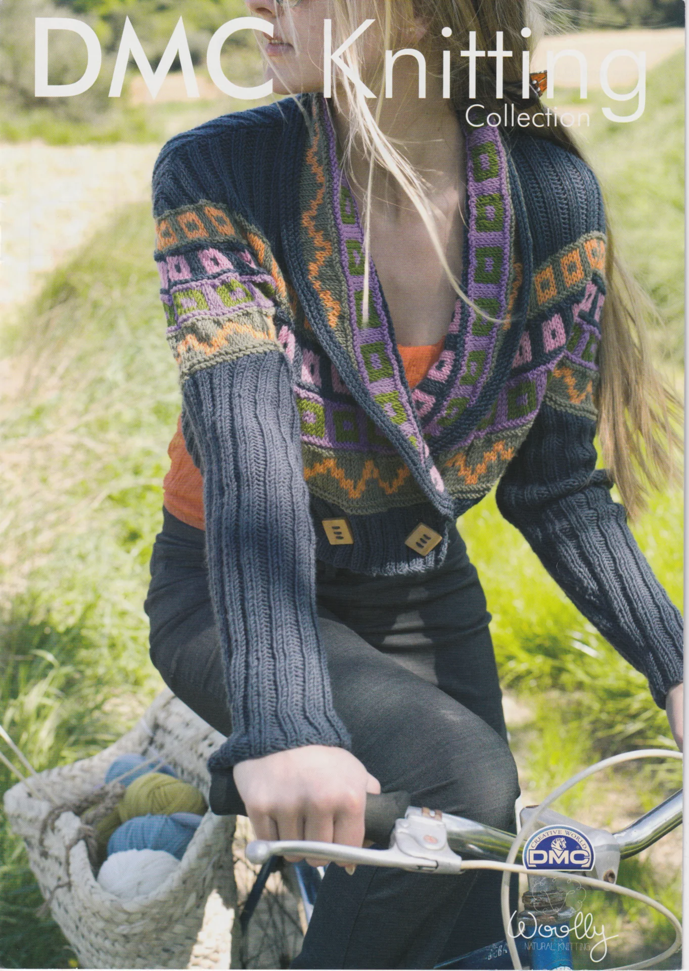 DMC Pattern Woolly Cropped Cardigan