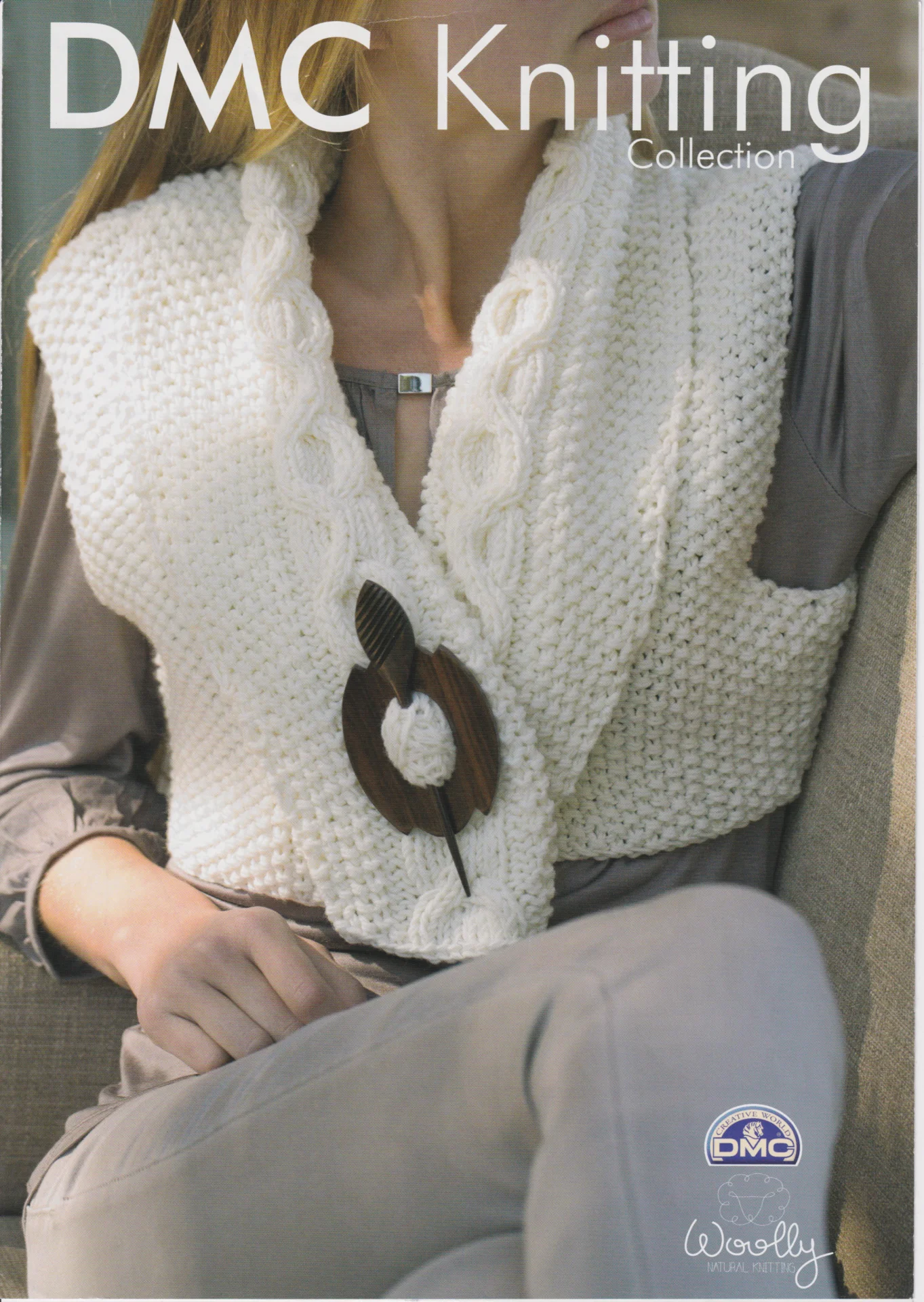 DMC Pattern Woolly Wrap Over Gilet