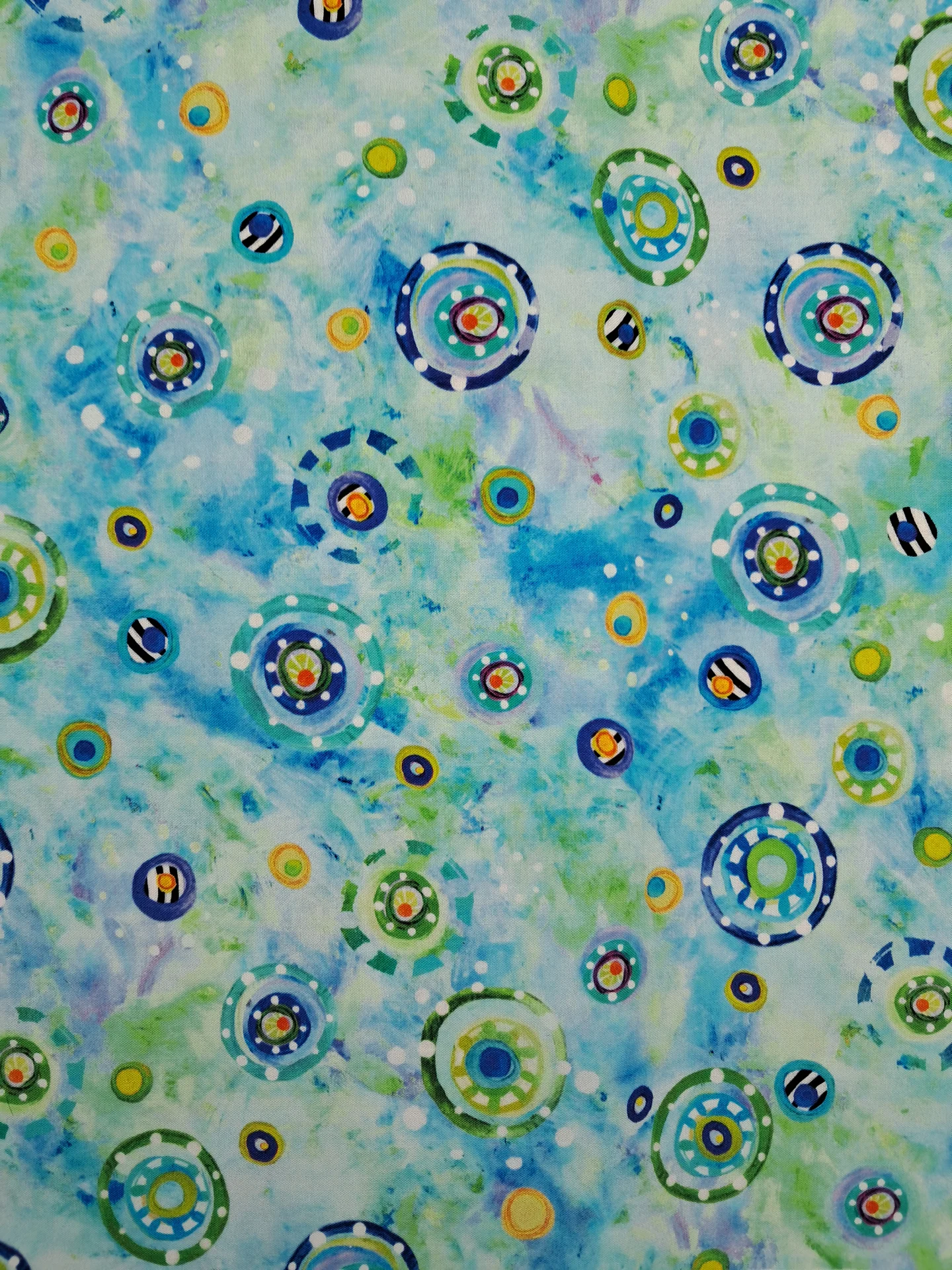 Dots Wild Things Abstract Blue Green