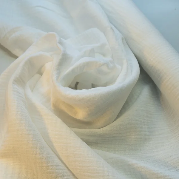 Double Muslin Col 1 White