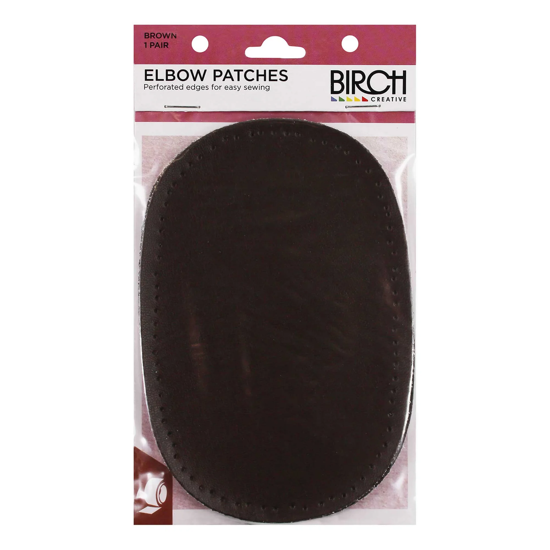 Elbow Patch Faux Leather Brown