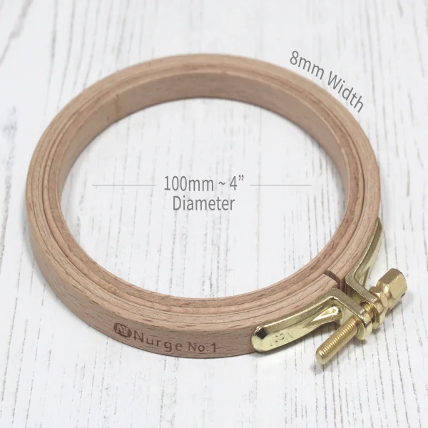 Emb Hoop Wooden 100mm Nurge