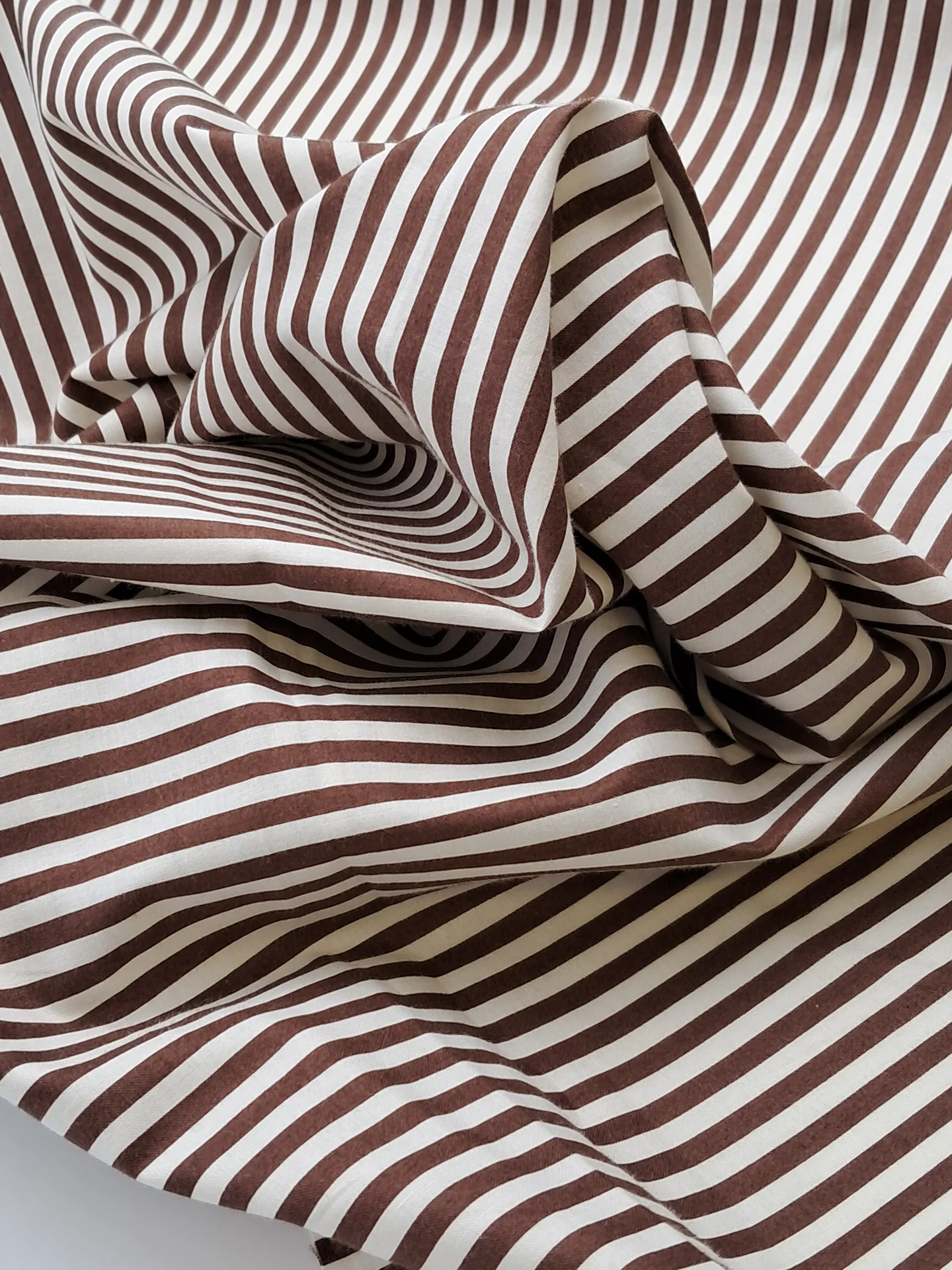 Fabric Brown Wht Stripe 1282 8