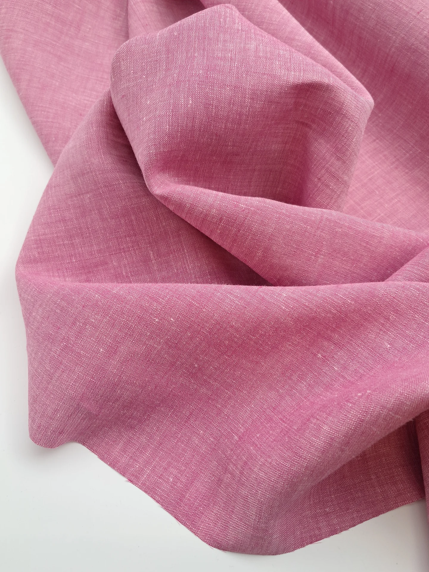 Fabric Chambray Linen Pink