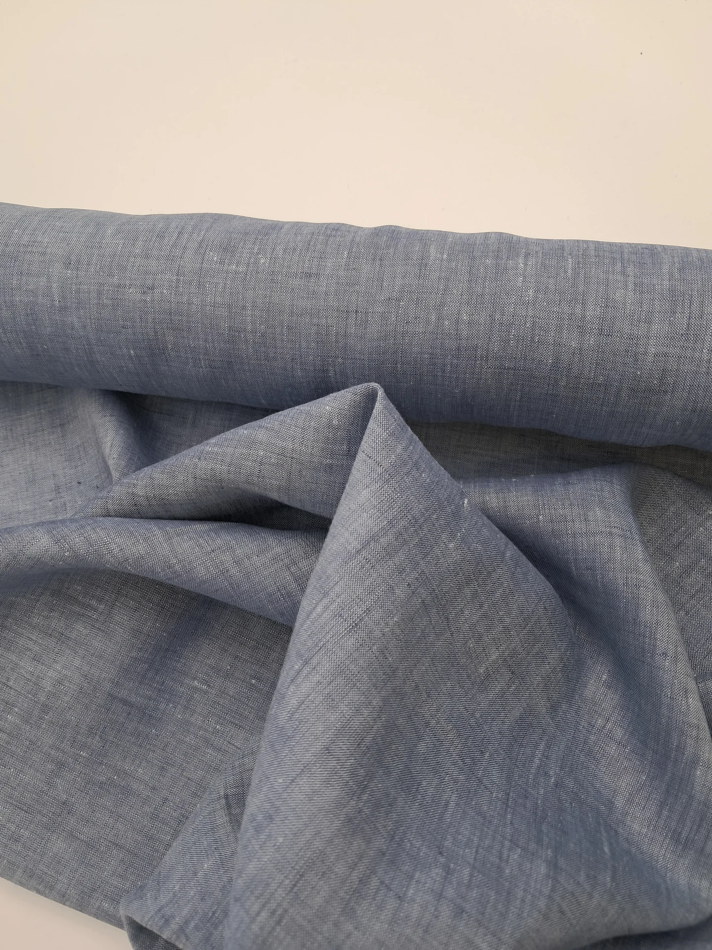 Fabric Chambray Linen Steel