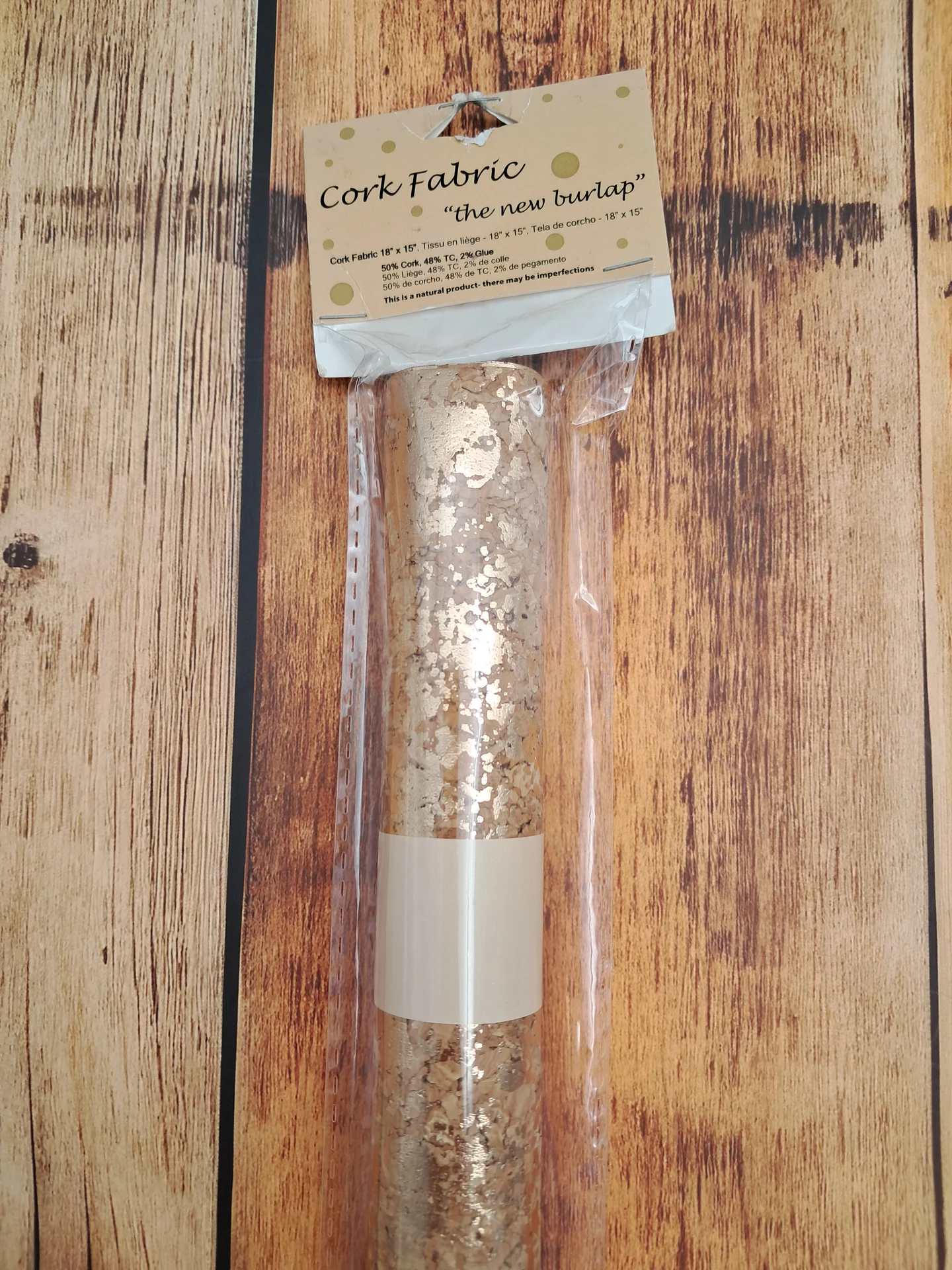 Fabric Cork Gold Foil Packaged