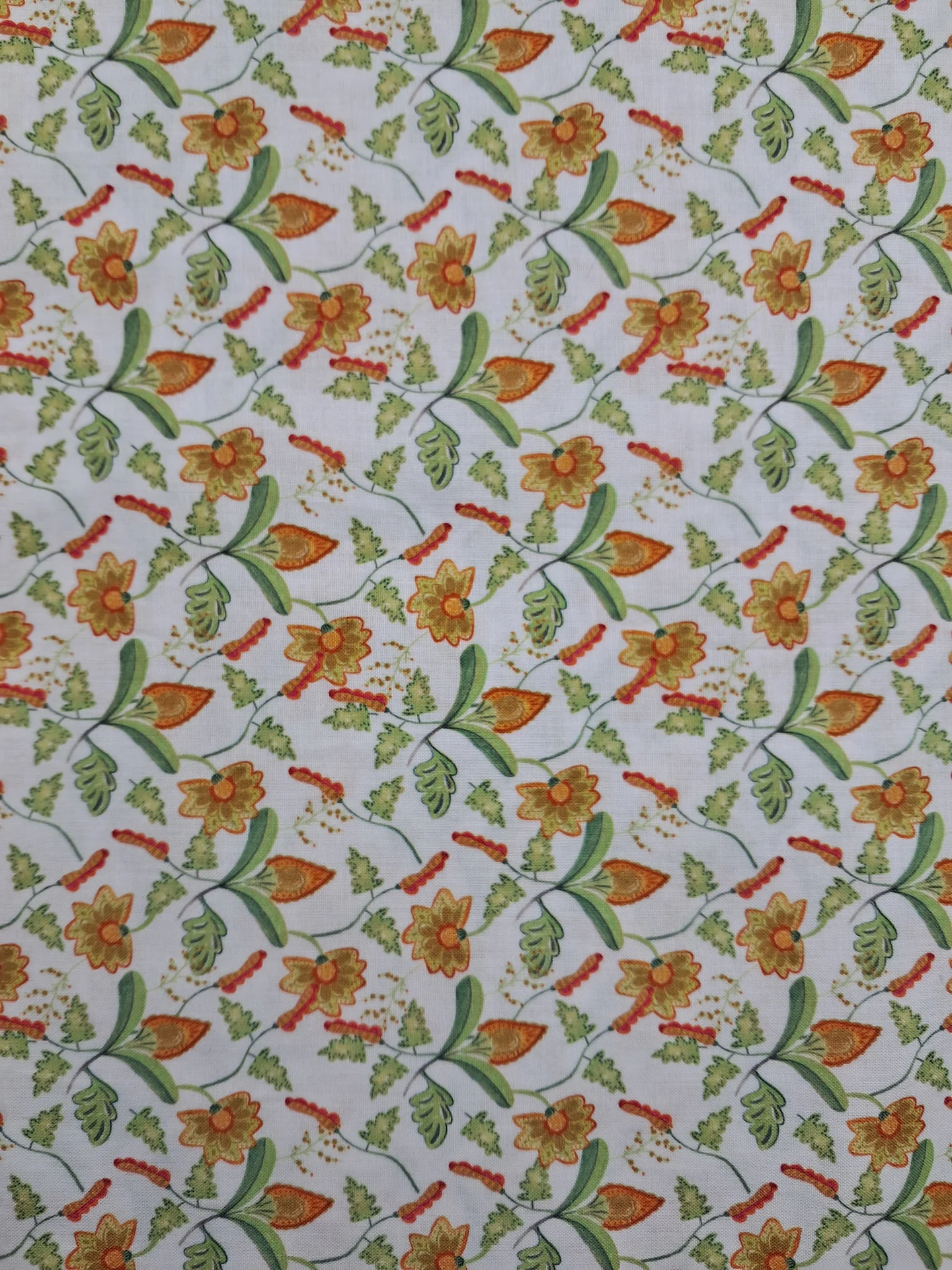 Fabric Cotton 6jhr Orange Avocado