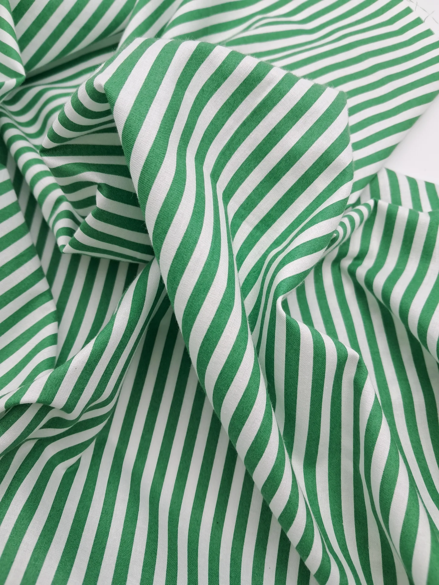 Fabric Green White Stripe 1282 5