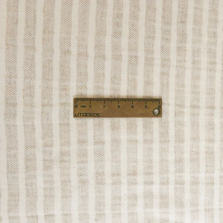 Fabric Hanako Organic Natural Stripe