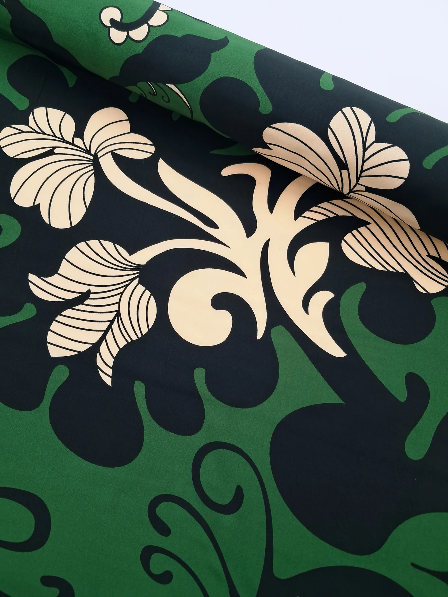 Fabric Poly Spandex 5 Green Black