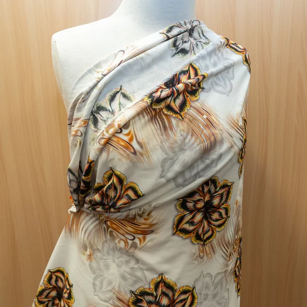 Fabric Printed Rayon W 2495 col 1