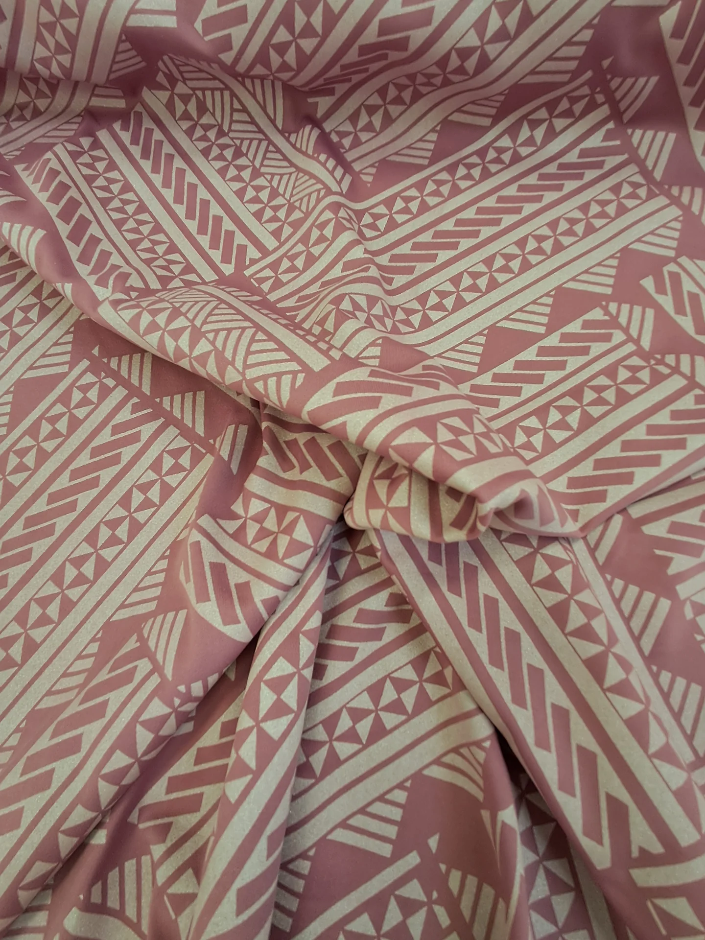 Fabric Stretch Metallic Print Melrose