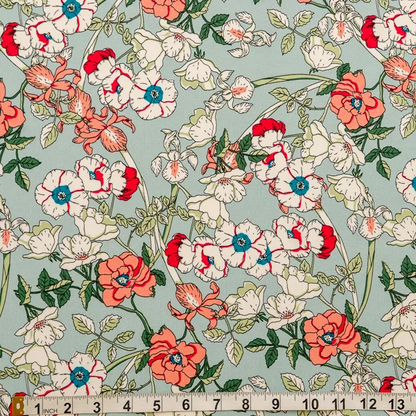 Fabric W 2540 Col 5 Printed Rayon