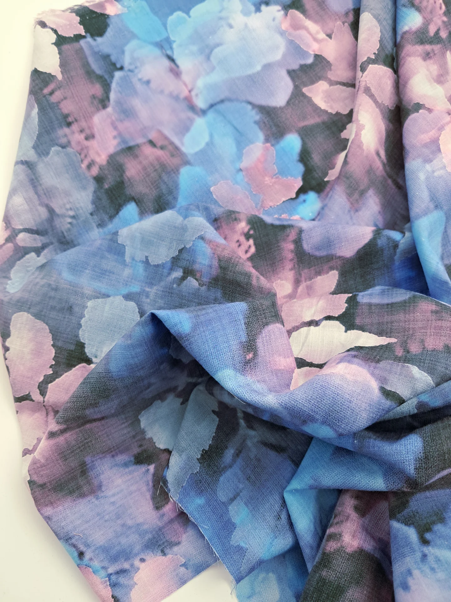 Fabric W2410 Linen Blues Lilac