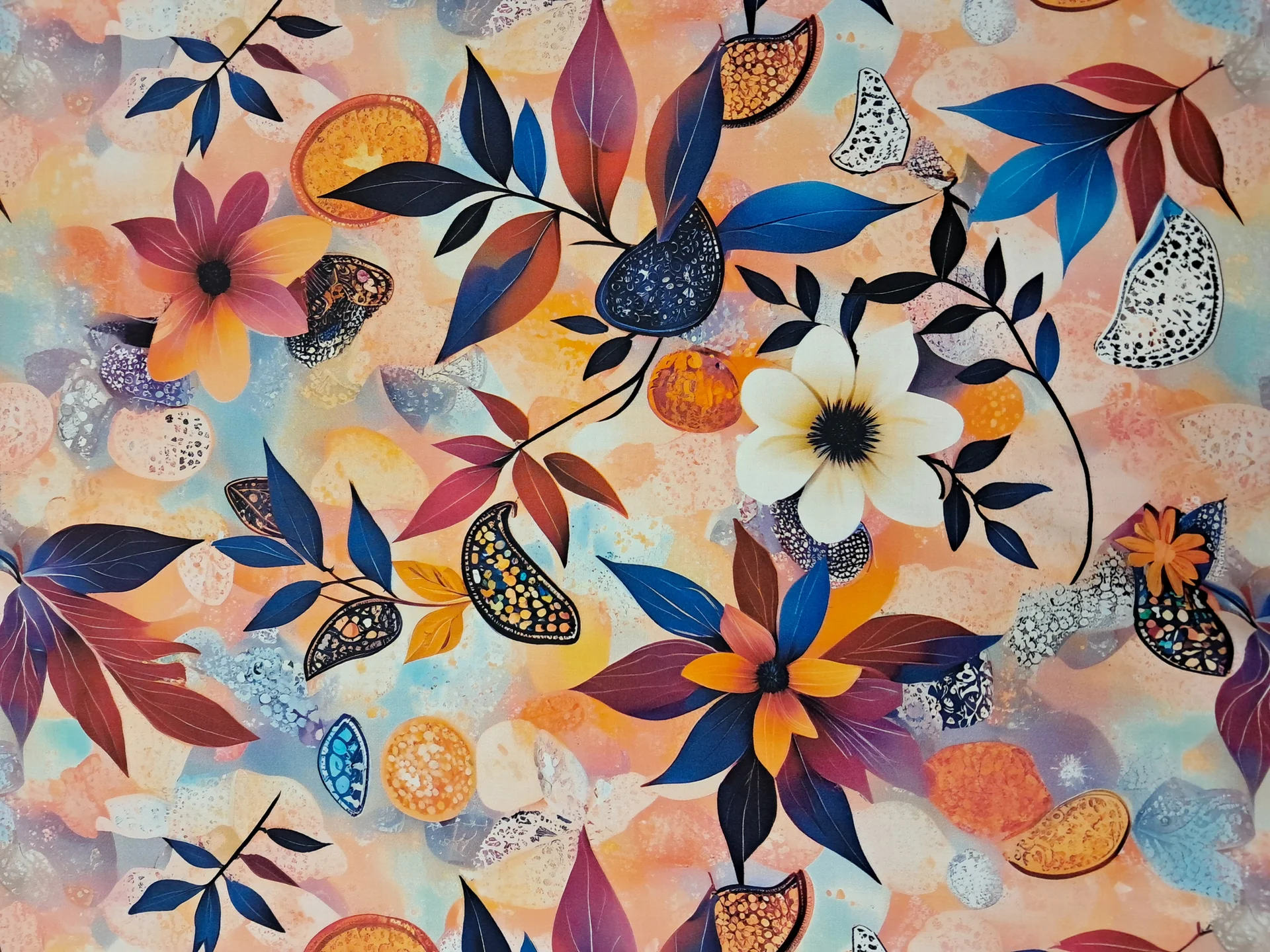 Fabric W2593 Rayon Prt Col 11