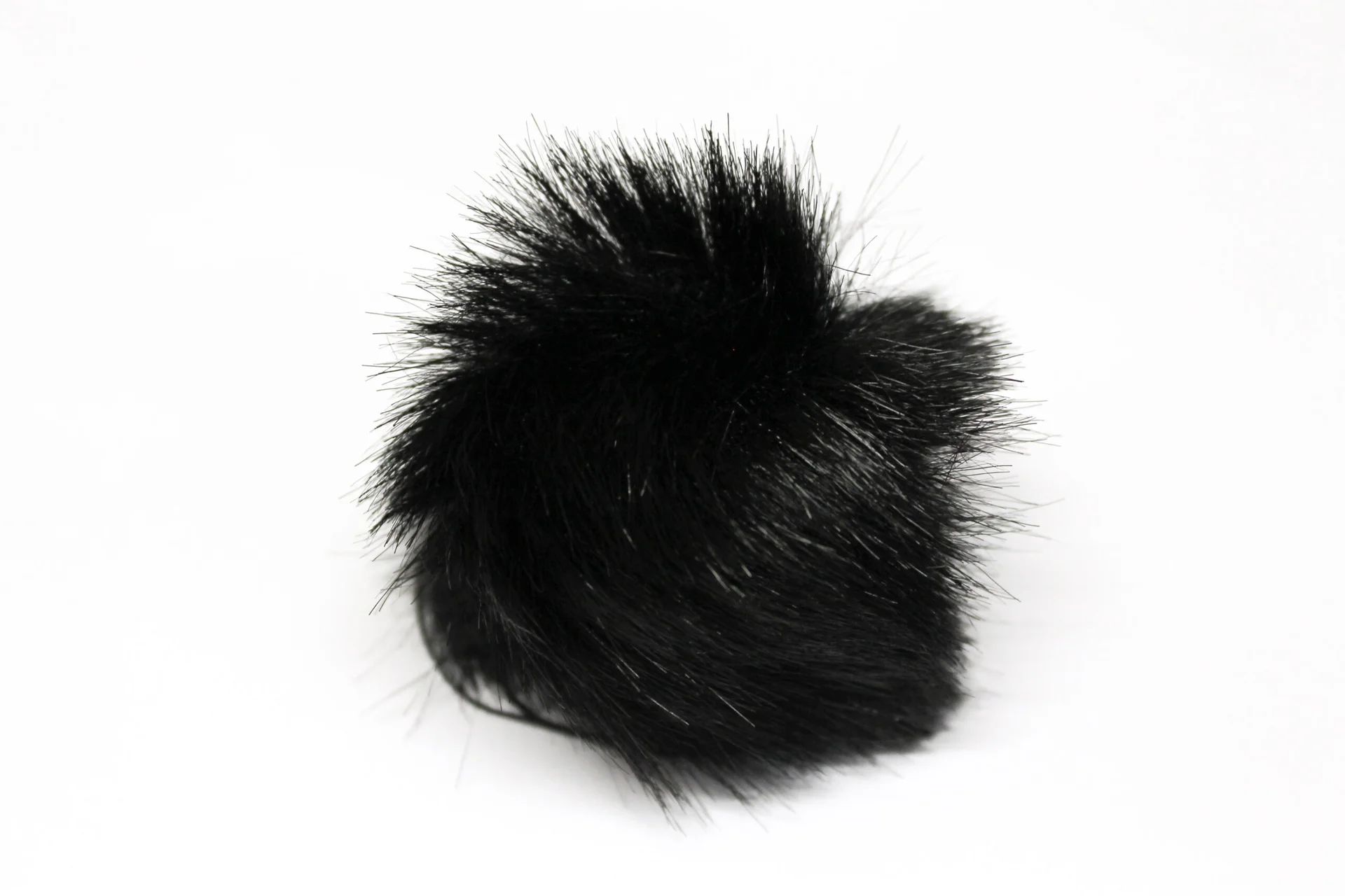 Fake Fur Pom Pom 45mm Col 3 Black