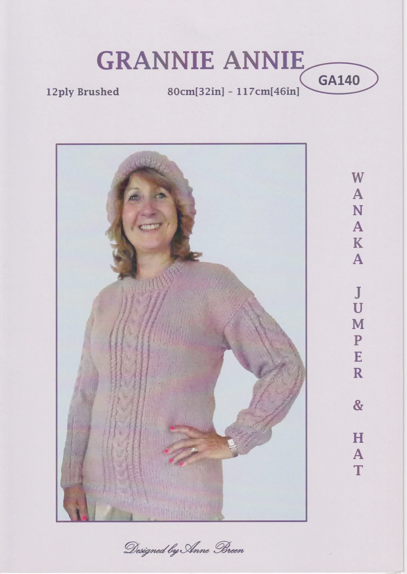 Grannie Annie Pattern 140 12 Ply Wanaka Jumper and Hat