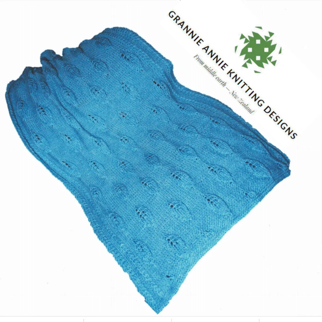 Grannie Annie Pattern 185 Leaf Blanket 8 Ply