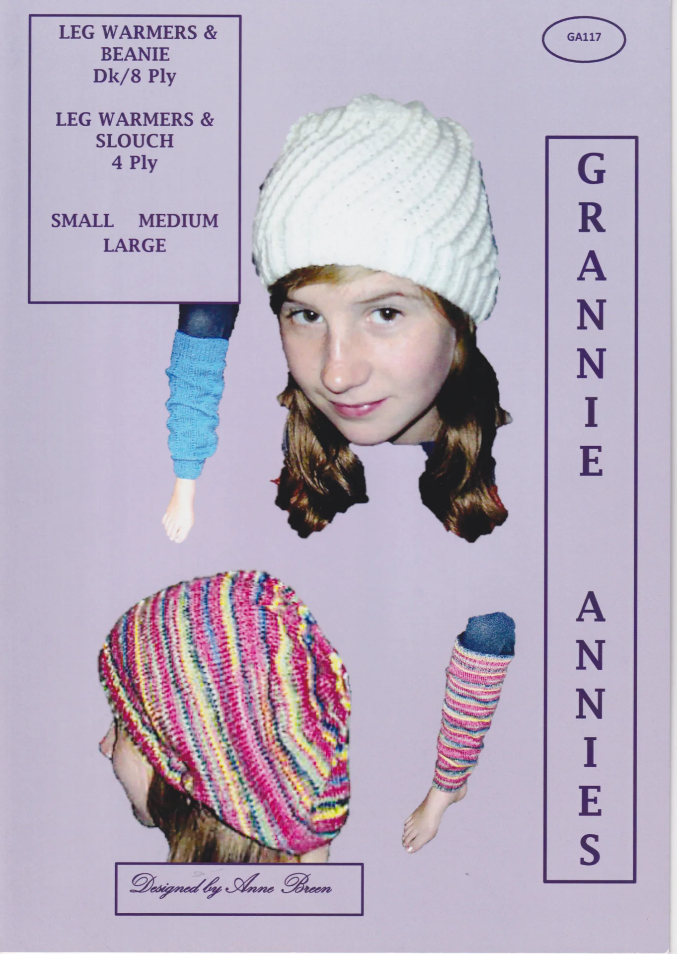 Grannie Annie Pattern GA117 Beanie and Leg Warmers 4 Ply and 8 Ply